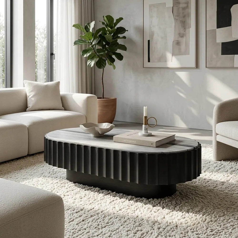 MILLERRUN BLACK COFFEE TABLE 16 (IN)