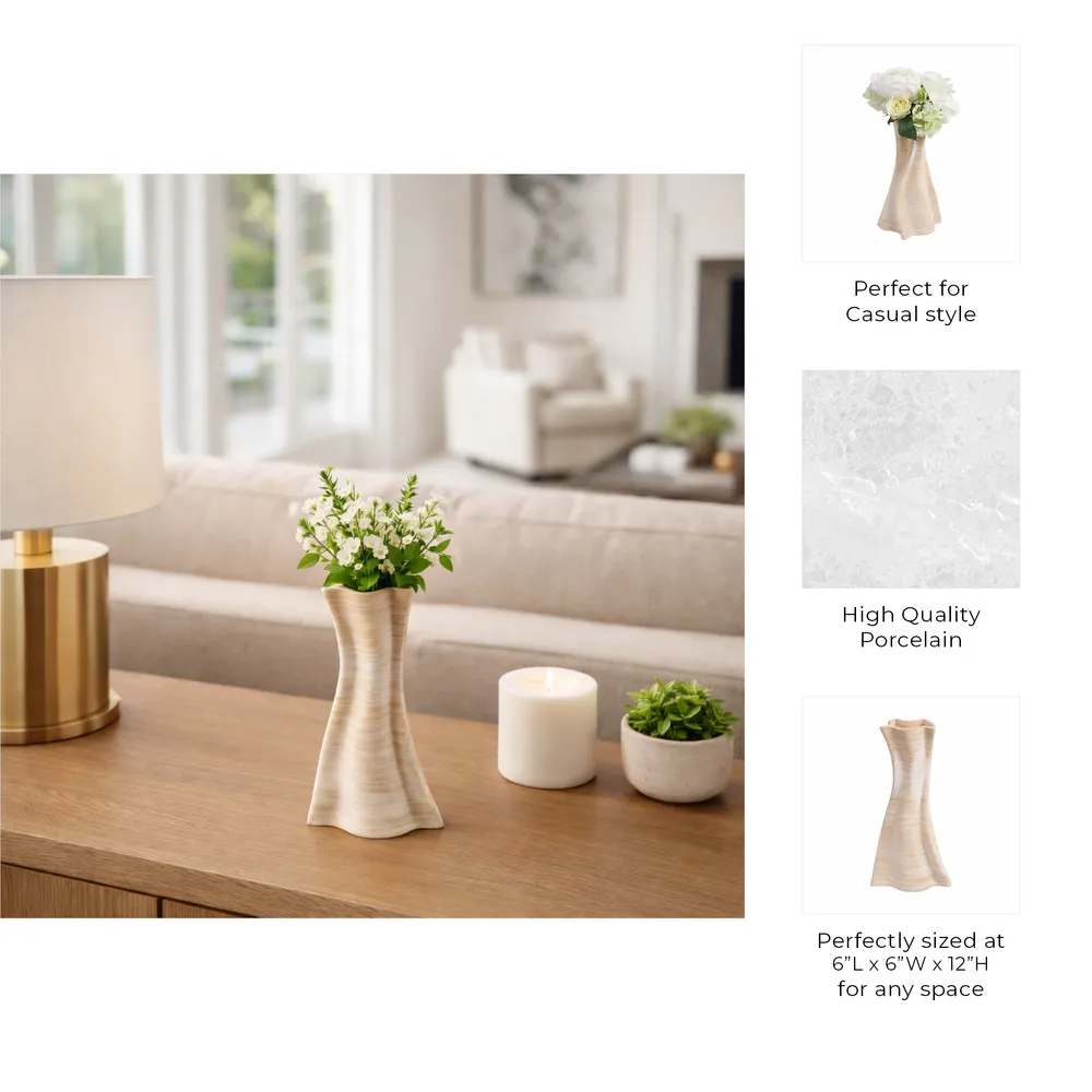 BRAEMORE TAN VASE 12 (IN)