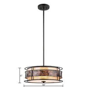 Tremont 18'' Wide 3-Light Chandelier - Tiffany Bronze 2