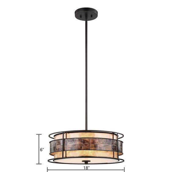 Tremont 18'' Wide 3-Light Chandelier - Tiffany Bronze