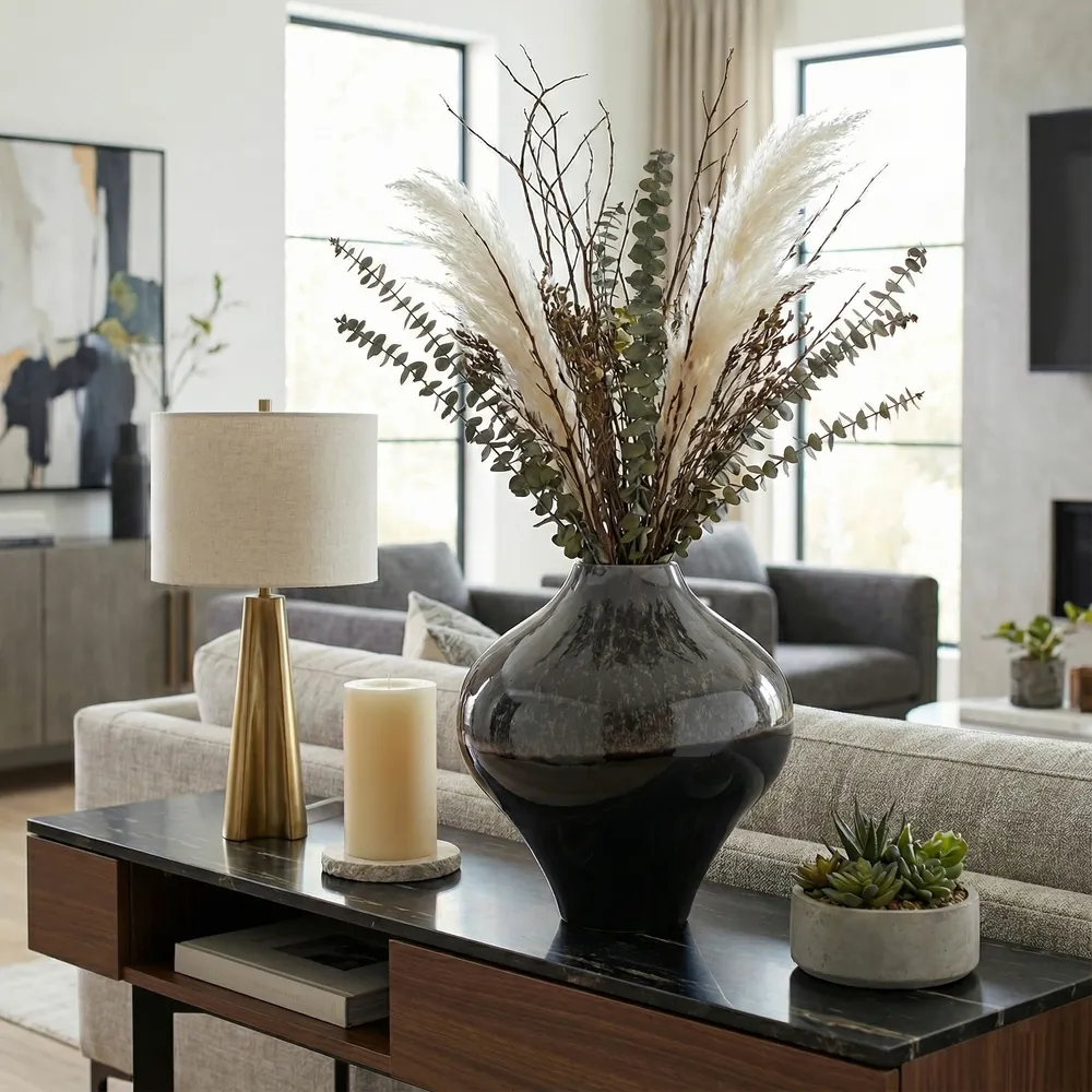 GARRETTSIDE BROWN VASE 14 (IN)