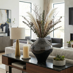 GARRETTSIDE BROWN VASE 14 (IN) 13