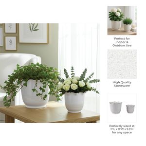 ALECHAVEN SET OF 2 IVORY PLANTER 11 (IN) 11