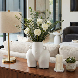 GLOVERSIDE WHITE VASE 8 (IN) 12