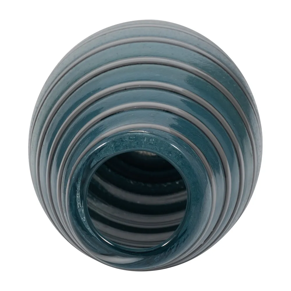 DENVERRIDGE BLUE GLASS VASE 12 (IN)