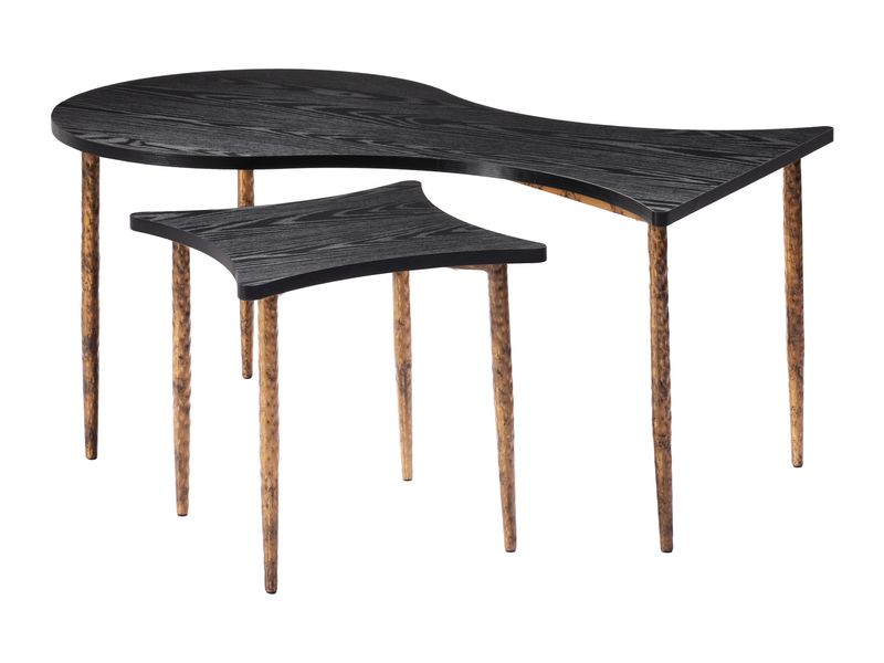 Norden Coffee Table Set Black & Bronze 5