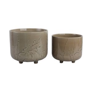 GARNETTHAM SET OF 2 GREEN PLANTER 10 (IN) 4