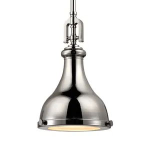 Rutherford 9'' Wide 1-Light Mini Pendant - Polished Nickel 4