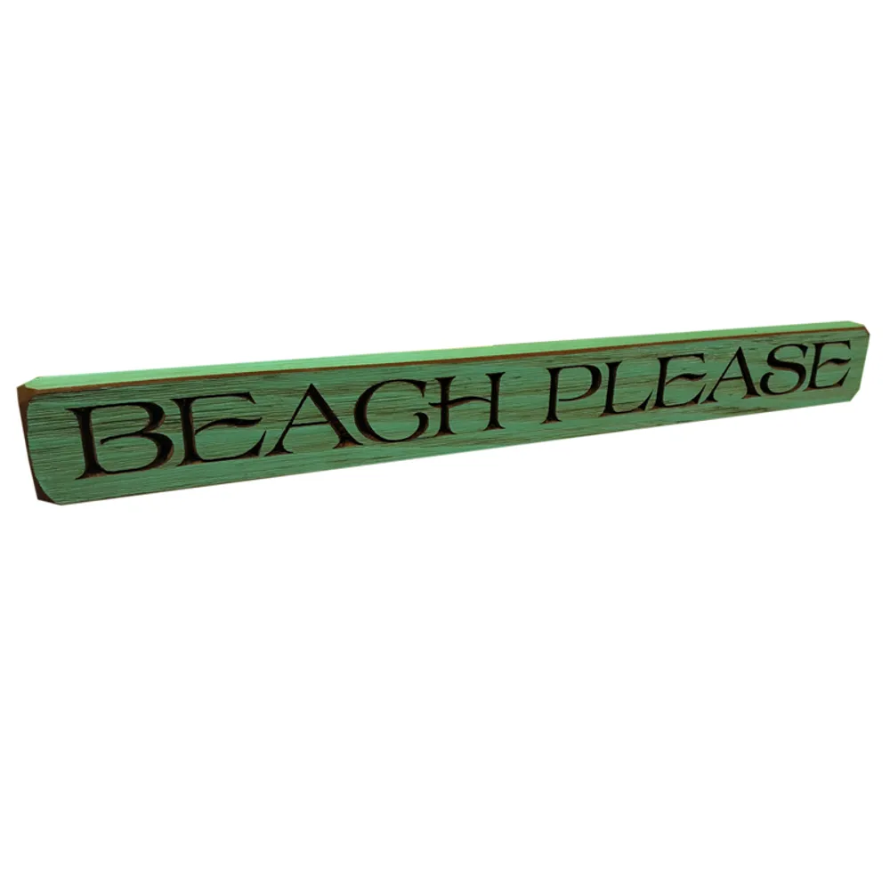 18" USA BEACH PLEASE ROUTED BARNWOOD SIG