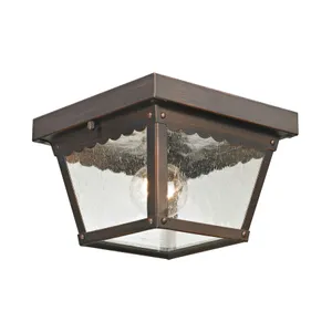 Springfield 8'' Wide 1-Light Outdoor Flush Mount - Hazelnut Bronze 1