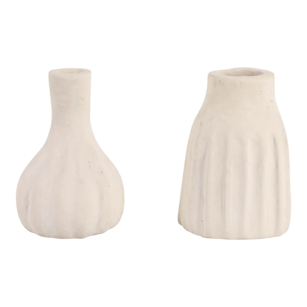 DOVERMORE SET OF 2 IVORY VASES 7 (IN)