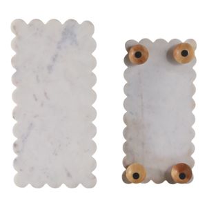 SAMSONVIEW SET OF 2 WHITE TRAY 3 (IN) 8