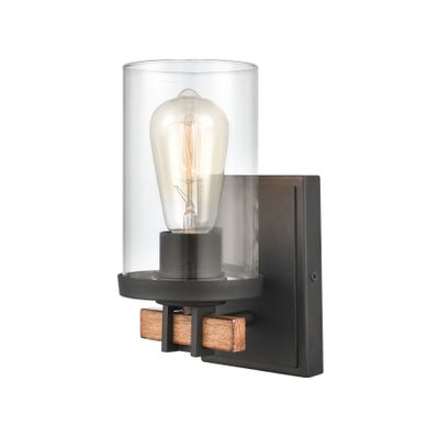 Holdfast 9″ High 1-Light Sconce - Charcoal
