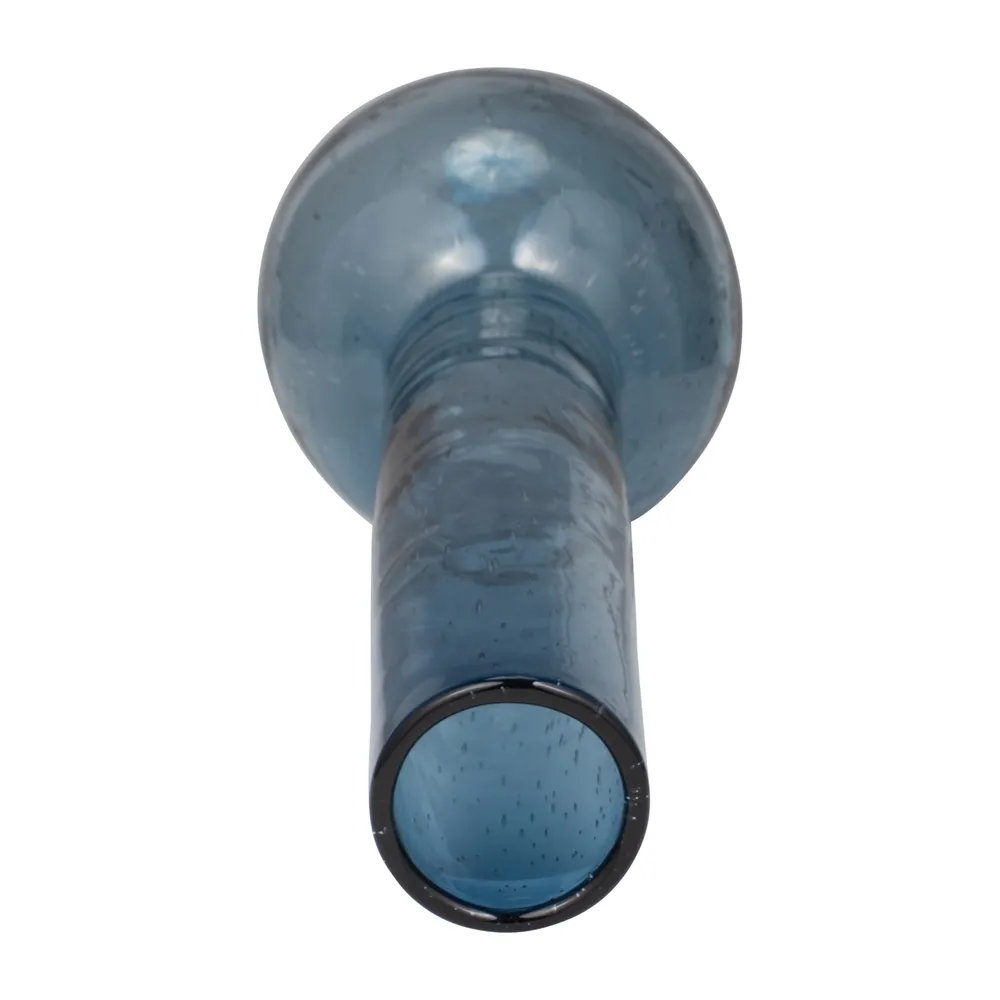 FIONACROSS BLUE GLASS VASE 19 (IN)