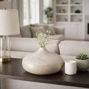 EMMETOAK CREAM VASE 9 (IN) 2