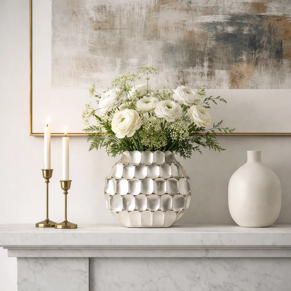 EDWINCREST SILVER VASE 13 (IN)