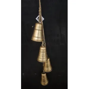 Silver Timeworn Tinkle Bells Bunch 30in 4