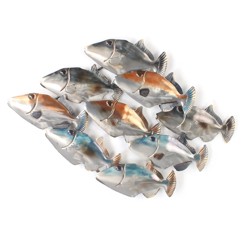 31-1/2" SCHOOL OF FISH WALL ART