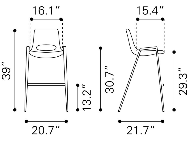 Desi Barstool Black 9
