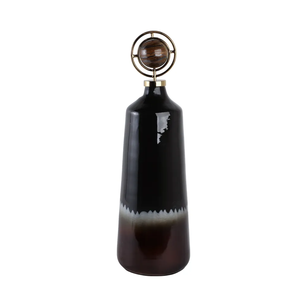 GRAYDONWIND BROWN GLASS VASE 26 (IN)