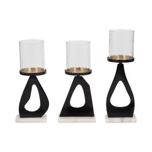 PALMERLAKE SET OF 3 BLACK CANDLE HOLDER 15 (IN) 1