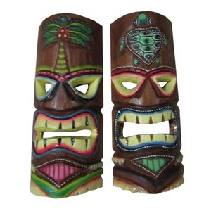 12" TURTLE/PALM TIKI MASK 2-ASST 1