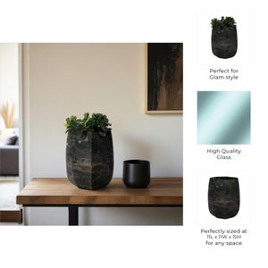 DYLANDALE GREEN GLASS VASE 15 (IN) 9