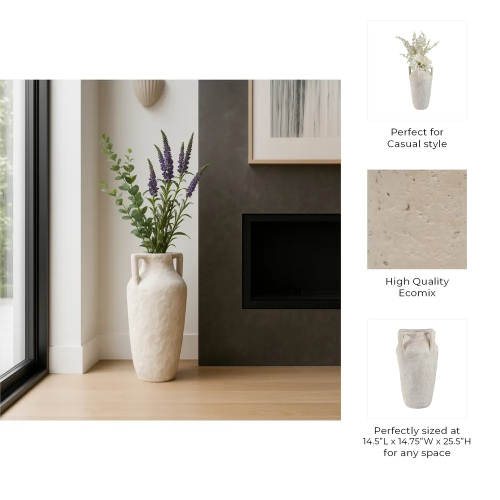 WATSONLAND WHITE VASE 26 (IN)