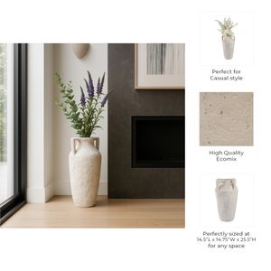 WATSONLAND WHITE VASE 26 (IN) 11