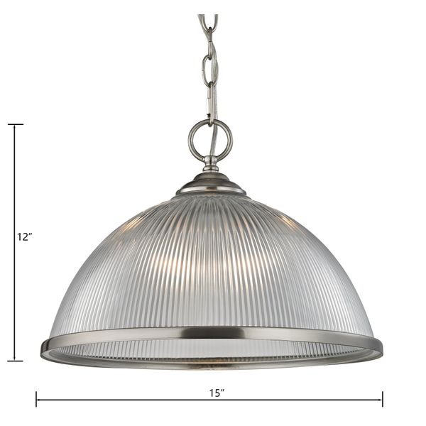 Liberty Park 15'' Wide 1-Light Pendant - Brushed Nickel