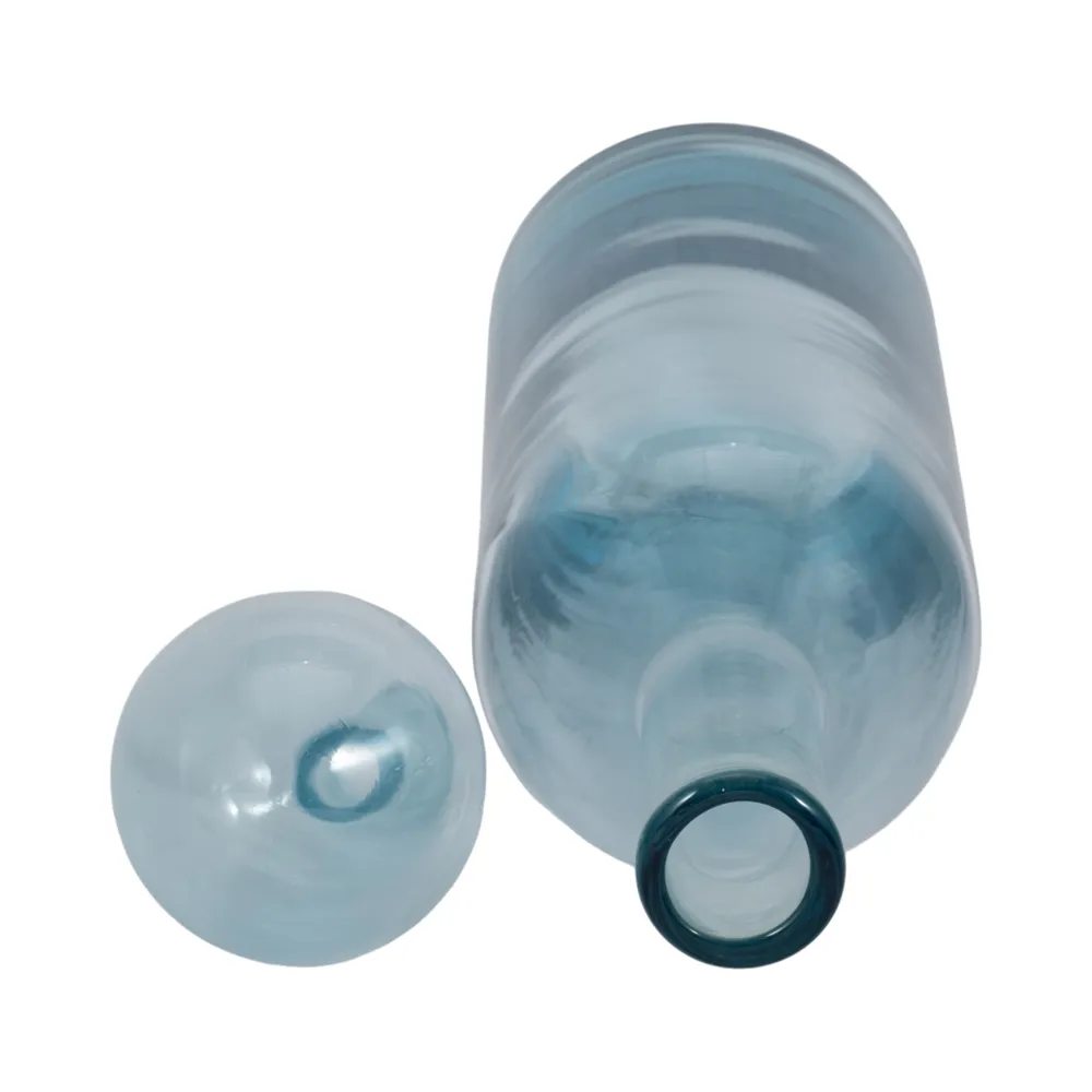 ZOEPARK BLUE GLASS VASE 20 (IN)