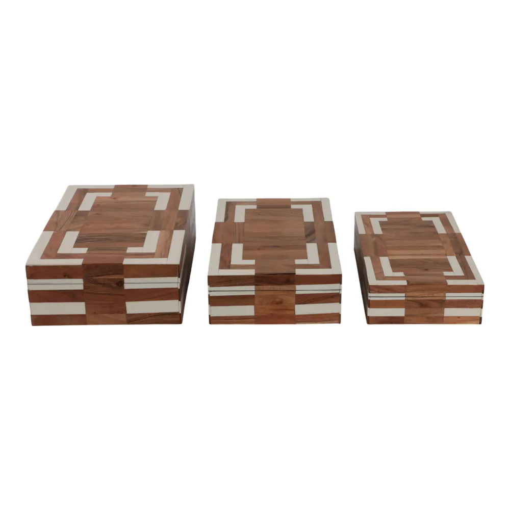 FORRESTCLIFF SET OF 3 IVORY BOXES 4 (IN)
