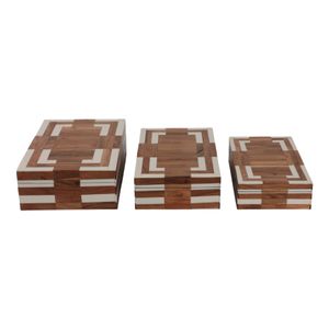 FORRESTCLIFF SET OF 3 IVORY BOXES 4 (IN) 5