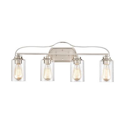 Market Square 28'' Wide 4-Light Vanity Light - Brushed Nickel