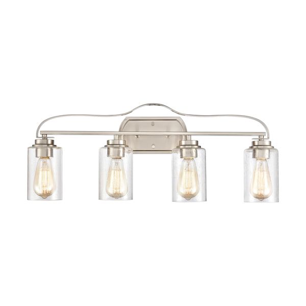 Market Square 28'' Wide 4-Light Vanity Light - Brushed Nickel