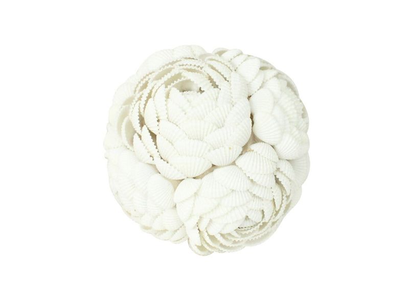 3.9" Rose Shaped Seashell Ball 1