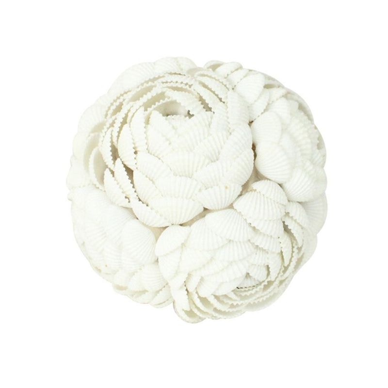 3.9" Rose Shaped Seashell Ball