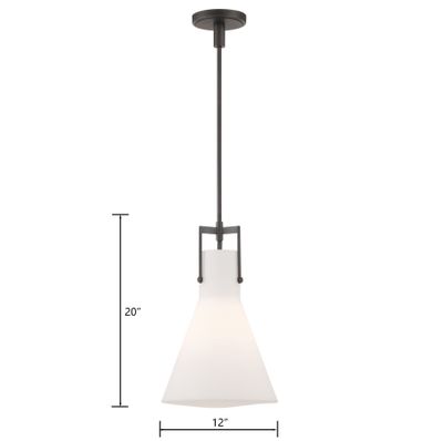 Izel 12″ Wide 1-Light Pendant - Oil Rubbed Bronze
