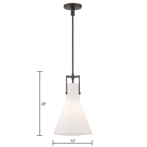 Izel 12'' Wide 1-Light Pendant - Oil Rubbed Bronze