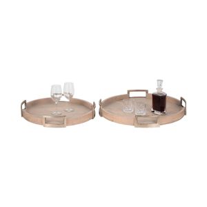 HELTONVALE SET OF 2 BROWN TRAY 4 (IN) 3
