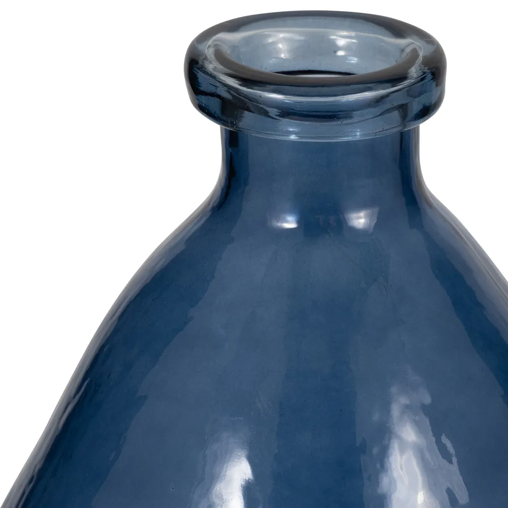 SUTTONWORTH BLUE GLASS VASE 19 (IN)
