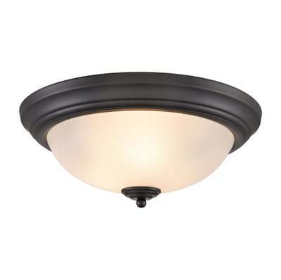 Helena 15'' Wide 3-Light Flush Mount - Black