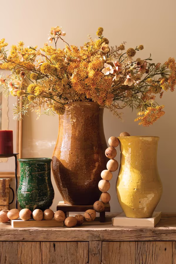 Set of 3 Organic Ceramic Vases