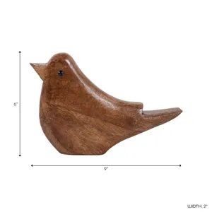 9X6" WOOD BIRD, NATURAL 9