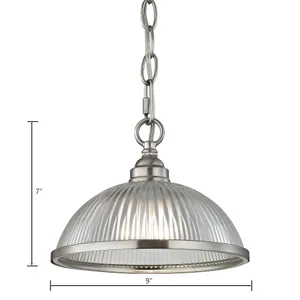 Liberty Park 9'' Wide 1-Light Mini Pendant - Brushed Nickel 2