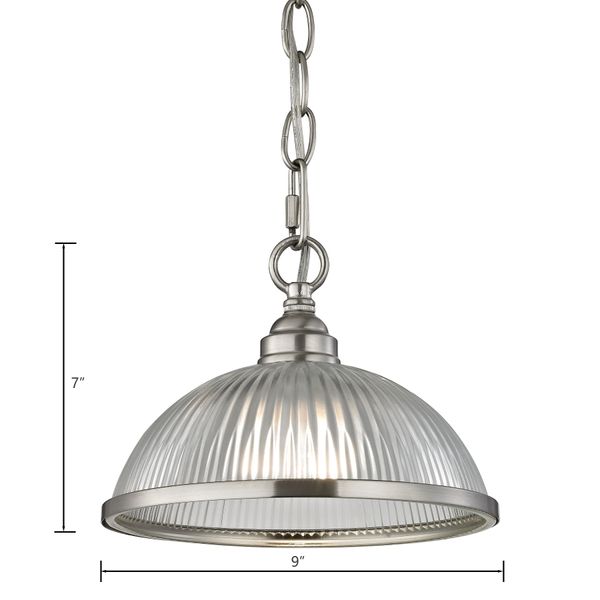 Liberty Park 9'' Wide 1-Light Mini Pendant - Brushed Nickel