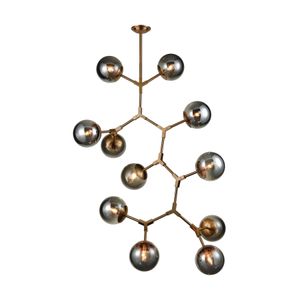 Synapse 35'' Wide 11-Light Chandelier - Aged Brass 5