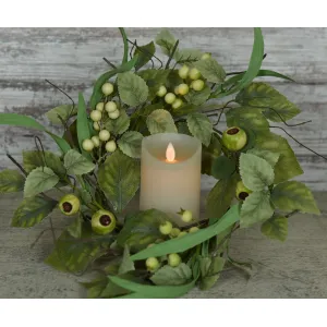 Berry Herb 6.5in Candle Ring 1