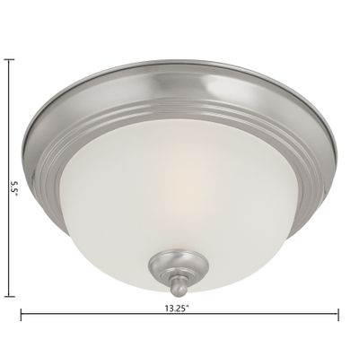 Pendenza 13.25'' Wide 2-Light Flush Mount - Brushed Nickel