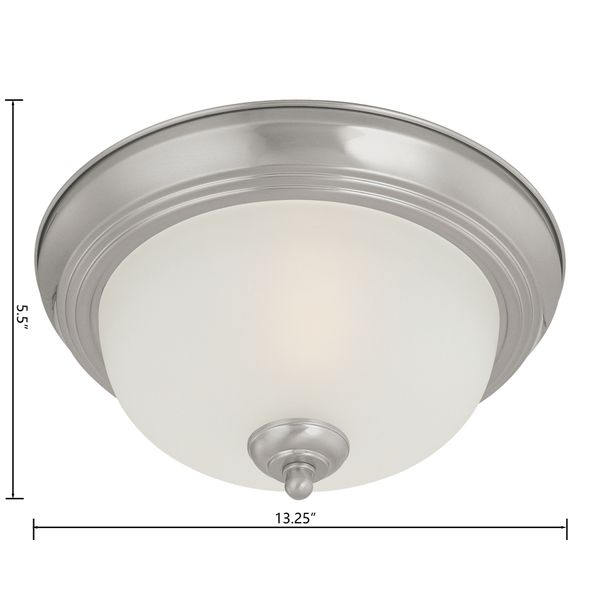 Pendenza 13.25'' Wide 2-Light Flush Mount - Brushed Nickel